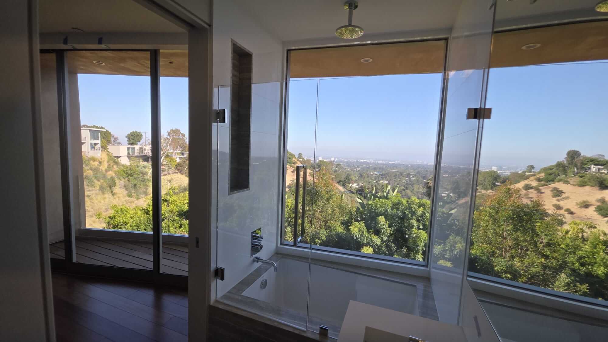 Shower door installation in Southern California | Landmark Construction